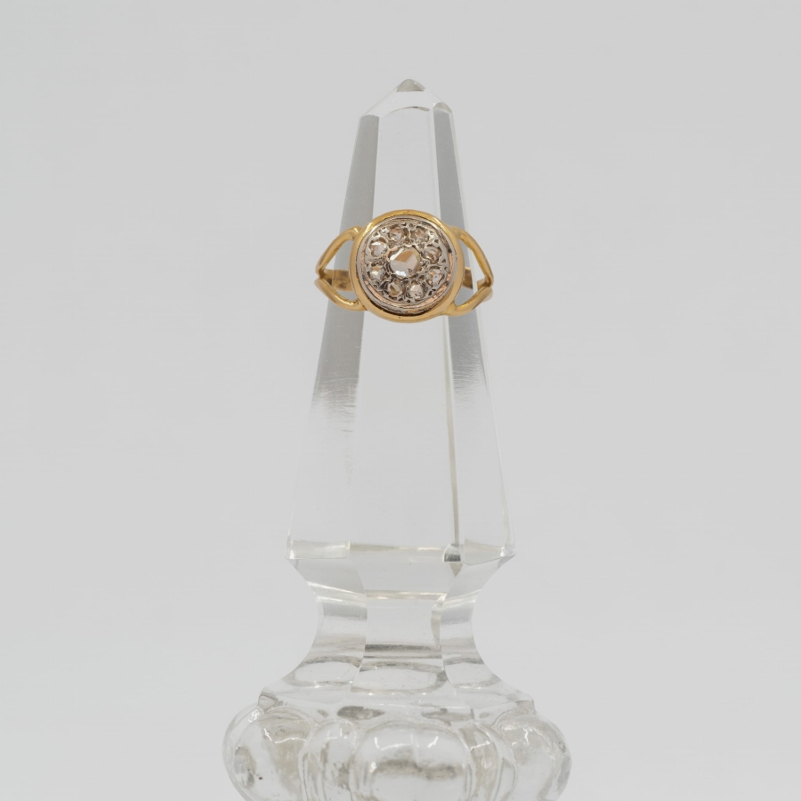 vintage-pierscionek-z-diamentami-art-deco-zloto-750